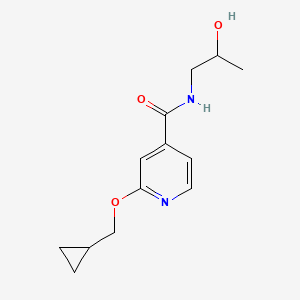 molecular formula C13H18N2O3 B2482021 2-(cyclopropylmethoxy)-N-(2-hydroxypropyl)isonicotinamide CAS No. 2034393-28-5