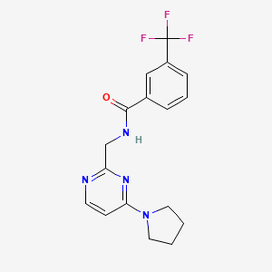 N-((4-(pyrrolidin-1-yl)pyrimidin-2-yl)methyl)-3-(trifluoromethyl)benzamide