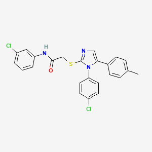 N-(3-chlorophenyl)-2-((1-(4-chlorophenyl)-5-(p-tolyl)-1H-imidazol-2-yl)thio)acetamide