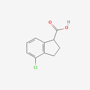 molecular formula C10H9ClO2 B2482027 4-氯-2,3-二氢-1H-茚烯-1-羧酸 CAS No. 66041-25-6