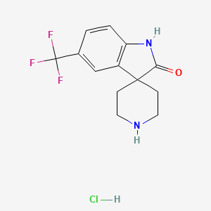 molecular formula C13H14ClF3N2O B2482028 5-(Trifluoromethyl)-1H-spiro[indole-3,4'-piperidine]-2-one hydrochloride CAS No. 2197053-81-7