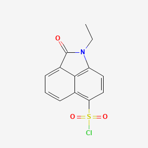 molecular formula C13H10ClNO3S B2482038 1-Ethyl-2-oxo-1,2-dihydrobenzo[cd]indole-6-sulfonyl chloride CAS No. 32103-15-4