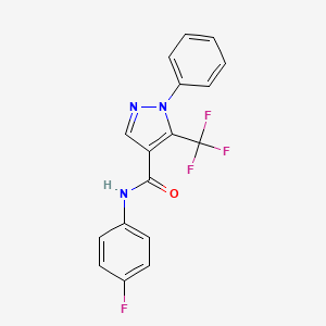 N-(4-fluorophenyl)-1-phenyl-5-(trifluoromethyl)-1H-pyrazole-4-carboxamide