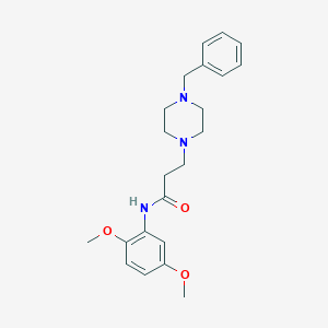 molecular formula C22H29N3O3 B248204 3-(4-benzylpiperazin-1-yl)-N-(2,5-dimethoxyphenyl)propanamide 
