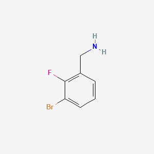 molecular formula C7H7BrFN B2482051 (3-Bromo-2-fluorophenyl)methanamine CAS No. 1177559-63-5; 261723-28-8