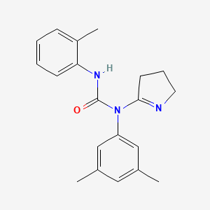 molecular formula C20H23N3O B2482053 1-(3,4-dihydro-2H-pyrrol-5-yl)-1-(3,5-dimethylphenyl)-3-(o-tolyl)urea CAS No. 905761-66-2