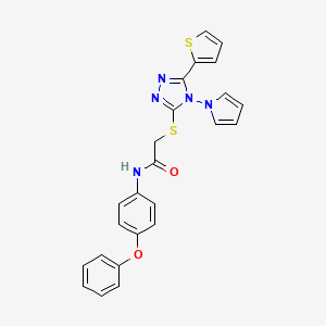 N-(4-phenoxyphenyl)-2-{[4-(1H-pyrrol-1-yl)-5-(thiophen-2-yl)-4H-1,2,4-triazol-3-yl]sulfanyl}acetamide