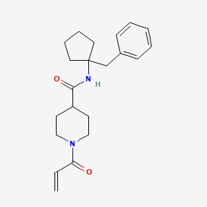 molecular formula C21H28N2O2 B2482058 N-(1-Benzylcyclopentyl)-1-prop-2-enoylpiperidine-4-carboxamide CAS No. 2361785-24-0