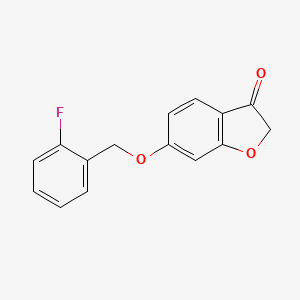 molecular formula C15H11FO3 B2482059 6-((2-fluorobenzyl)oxy)benzofuran-3(2H)-one CAS No. 161953-32-8