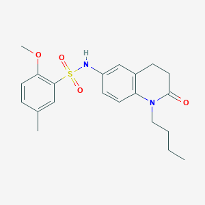 molecular formula C21H26N2O4S B2482064 N-(1-丁基-2-氧代-1,2,3,4-四氢喹啉-6-基)-2-甲氧基-5-甲基苯磺酰胺 CAS No. 946221-80-3