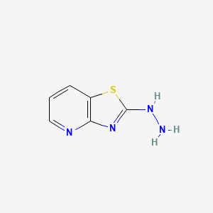 molecular formula C6H6N4S B2482065 Thiazolo[4,5-b]pyridine,2-hydrazinyl- CAS No. 152170-31-5