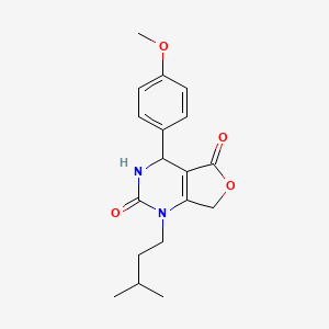 4-(4-methoxyphenyl)-1-(3-methylbutyl)-4,7-dihydrofuro[3,4-d]pyrimidine-2,5(1H,3H)-dione