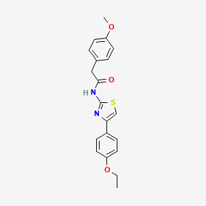 molecular formula C20H20N2O3S B2482076 N-[4-(4-ethoxyphenyl)-1,3-thiazol-2-yl]-2-(4-methoxyphenyl)acetamide CAS No. 923415-27-4