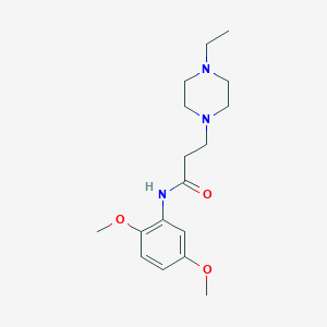 molecular formula C17H27N3O3 B248208 N-(2,5-dimethoxyphenyl)-3-(4-ethylpiperazin-1-yl)propanamide 