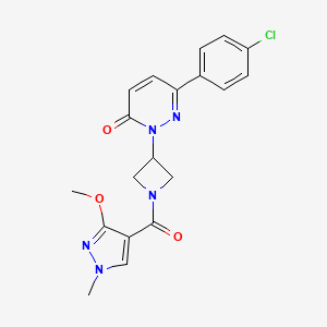 6-(4-Chlorophenyl)-2-[1-(3-methoxy-1-methylpyrazole-4-carbonyl)azetidin-3-yl]pyridazin-3-one