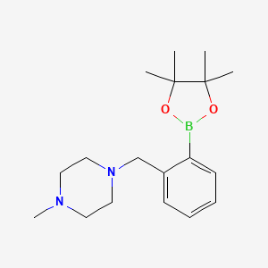 B2482081 1-Methyl-4-[[2-(4,4,5,5-tetramethyl-1,3,2-dioxaborolan-2-yl)phenyl]methyl]piperazine CAS No. 440652-32-4