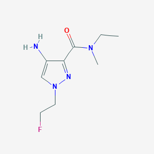 molecular formula C9H15FN4O B2482082 4-Amino-N-ethyl-1-(2-fluoroethyl)-n-methyl-1H-pyrazole-3-carboxamide CAS No. 2101200-85-3