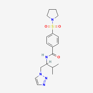 N-(3-methyl-1-(1H-1,2,3-triazol-1-yl)butan-2-yl)-4-(pyrrolidin-1-ylsulfonyl)benzamide