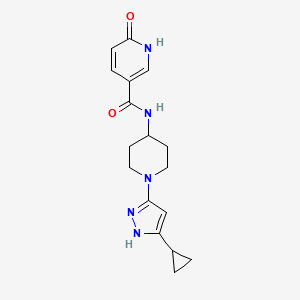N-(1-(5-cyclopropyl-1H-pyrazol-3-yl)piperidin-4-yl)-6-oxo-1,6-dihydropyridine-3-carboxamide
