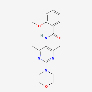 molecular formula C18H22N4O3 B2482096 N-(4,6-dimethyl-2-morpholinopyrimidin-5-yl)-2-methoxybenzamide CAS No. 1448027-09-5