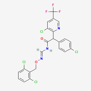 2-(4-chlorophenyl)-2-[3-chloro-5-(trifluoromethyl)-2-pyridinyl]-N-({[(2,6-dichlorobenzyl)oxy]imino}methyl)acetamide