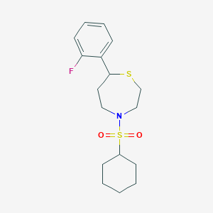 4-(Cyclohexylsulfonyl)-7-(2-fluorophenyl)-1,4-thiazepane