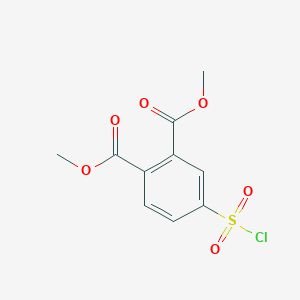 molecular formula C10H9ClO6S B2482113 1,2-Dimethyl 4-(chlorosulfonyl)benzene-1,2-dicarboxylate CAS No. 1152495-27-6