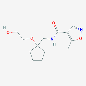 molecular formula C13H20N2O4 B2482114 N-((1-(2-hydroxyethoxy)cyclopentyl)methyl)-5-methylisoxazole-4-carboxamide CAS No. 2309707-86-4
