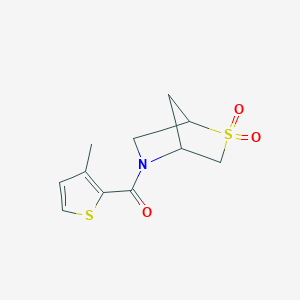 (2,2-Dioxido-2-thia-5-azabicyclo[2.2.1]heptan-5-yl)(3-methylthiophen-2-yl)methanone