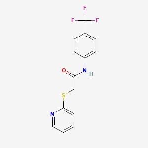 molecular formula C14H11F3N2OS B2482126 2-(吡啶-2-基硫)-N-[4-(三氟甲基)苯基]乙酰胺 CAS No. 444165-93-9