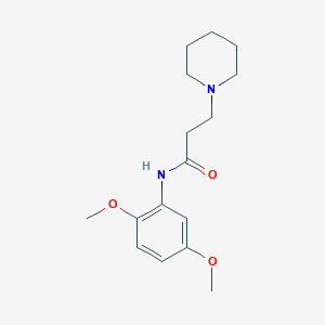 molecular formula C16H24N2O3 B248213 N-(2,5-dimethoxyphenyl)-3-(1-piperidinyl)propanamide 