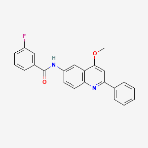 3-fluoro-N-(4-methoxy-2-phenylquinolin-6-yl)benzamide