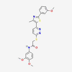 N-(3,4-dimethoxyphenyl)-2-((6-(2-(3-methoxyphenyl)-4-methylthiazol-5-yl)pyridazin-3-yl)thio)acetamide