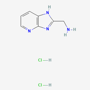 molecular formula C7H10Cl2N4 B2482136 3H-imidazo[4,5-b]pyridin-2-ylmethanamine dihydrochloride CAS No. 914087-69-7