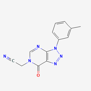 molecular formula C13H10N6O B2482149 2-[3-(3-甲基苯基)-7-氧代三唑并[4,5-d]嘧啶-6-基]乙腈 CAS No. 893938-19-7