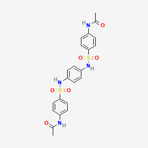 molecular formula C22H22N4O6S2 B2482151 N-[4-[[4-[(4-acetamidophenyl)sulfonylamino]phenyl]sulfamoyl]phenyl]acetamide CAS No. 321977-12-2