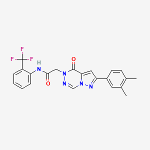 2-[2-(3,4-dimethylphenyl)-4-oxopyrazolo[1,5-d][1,2,4]triazin-5(4H)-yl]-N-[2-(trifluoromethyl)phenyl]acetamide