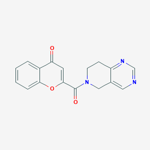 molecular formula C17H13N3O3 B2482155 2-(5,6,7,8-tetrahydropyrido[4,3-d]pyrimidine-6-carbonyl)-4H-chromen-4-one CAS No. 1797183-67-5