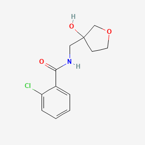 molecular formula C12H14ClNO3 B2482157 2-氯-N-((3-羟基四氢呋喃-3-基)甲基)苯甲酰胺 CAS No. 1444689-45-5