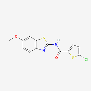 molecular formula C13H9ClN2O2S2 B2482159 5-氯-N-(6-甲氧基苯并[d]噻唑-2-基)噻吩-2-甲酰胺 CAS No. 325987-02-8