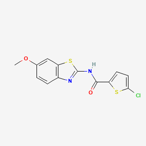 molecular formula C13H9ClN2O2S2 B2482159 5-氯-N-(6-甲氧基-1,3-苯并噻唑-2-基)噻吩-2-甲酰胺 CAS No. 325987-02-8