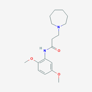 molecular formula C17H26N2O3 B248216 3-(azepan-1-yl)-N-(2,5-dimethoxyphenyl)propanamide 