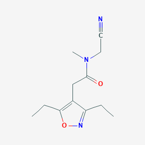 molecular formula C12H17N3O2 B2482169 N-(cyanomethyl)-2-(3,5-diethyl-1,2-oxazol-4-yl)-N-methylacetamide CAS No. 1787918-93-7
