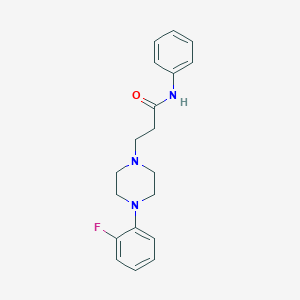 molecular formula C19H22FN3O B248217 3-[4-(2-fluorophenyl)-1-piperazinyl]-N-phenylpropanamide 