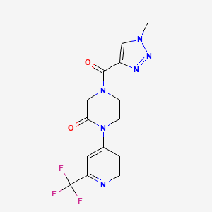 4-(1-Methyltriazole-4-carbonyl)-1-[2-(trifluoromethyl)pyridin-4-yl]piperazin-2-one