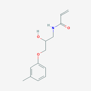 molecular formula C13H17NO3 B2482183 N-[2-Hydroxy-3-(3-methylphenoxy)propyl]prop-2-enamide CAS No. 1612190-42-7