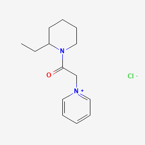 molecular formula C14H21ClN2O B2482185 1-[2-(2-Ethylpiperidino)-2-oxoethyl]pyridinium chloride CAS No. 1025707-84-9