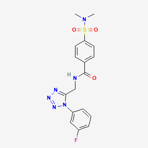 B2482189 4-(N,N-dimethylsulfamoyl)-N-((1-(3-fluorophenyl)-1H-tetrazol-5-yl)methyl)benzamide CAS No. 941874-73-3