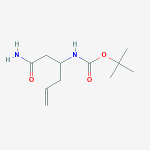 molecular formula C11H20N2O3 B2482210 叔丁基(1-氨基-1-氧代己-5-烯-3-基)甲酸酯 CAS No. 1335042-85-7