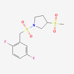 1-((2,5-Difluorobenzyl)sulfonyl)-3-(methylsulfonyl)pyrrolidine